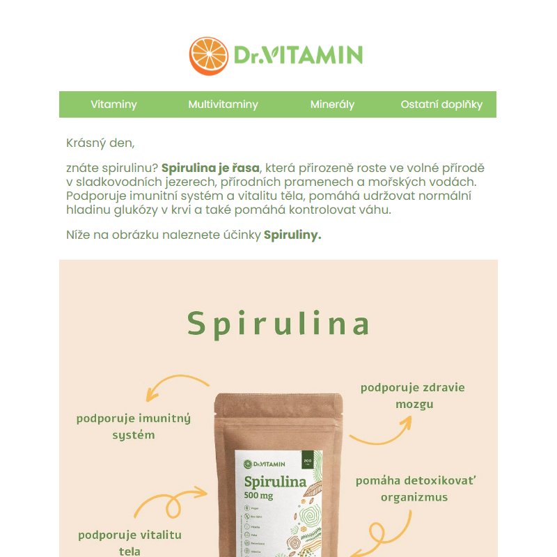 Znáte účinky řasy spiruliny? _