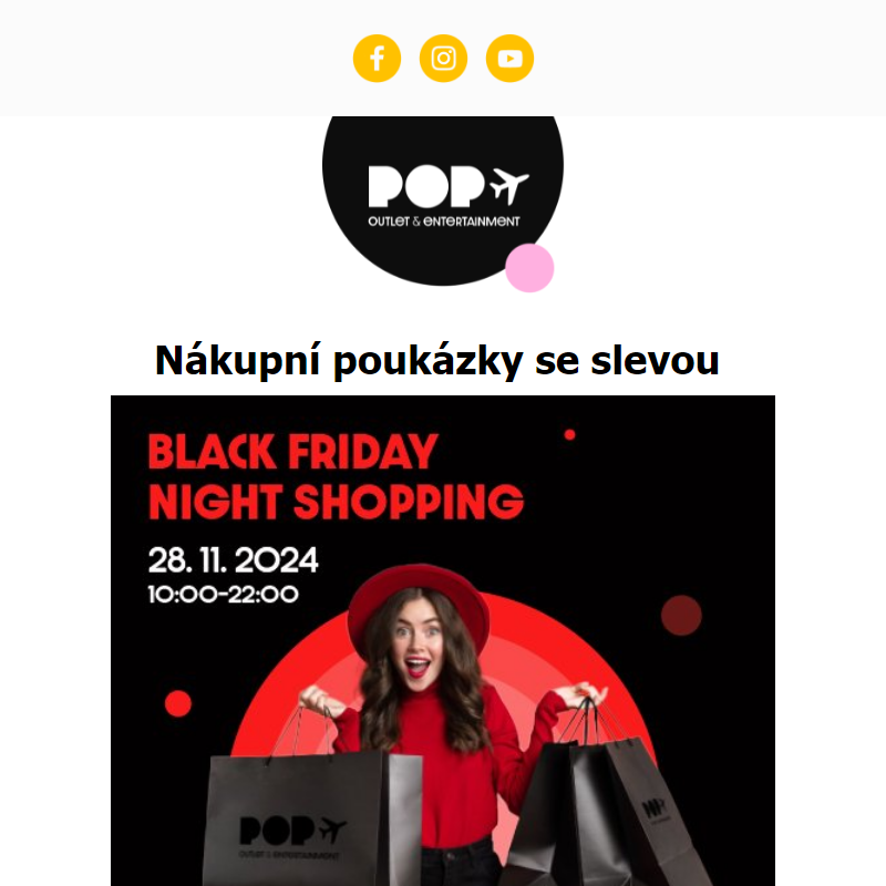 Ušetřete hned dvakrát! Ve čtvrtek 28. 11. Black Friday Night Shopping