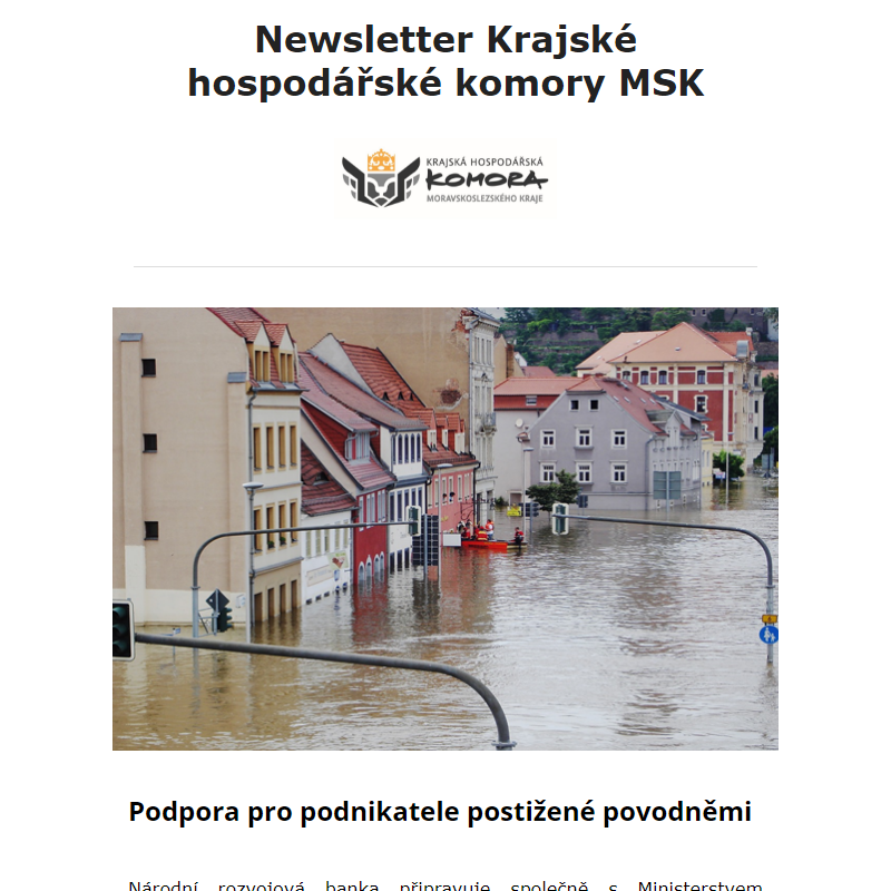 Newsletter Krajské hospodářské komory MSK 07. 11. 2024