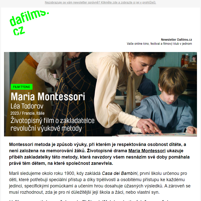 Film týdne: Maria Montessori