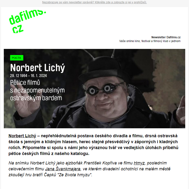 Filmy s Norbertem Lichým