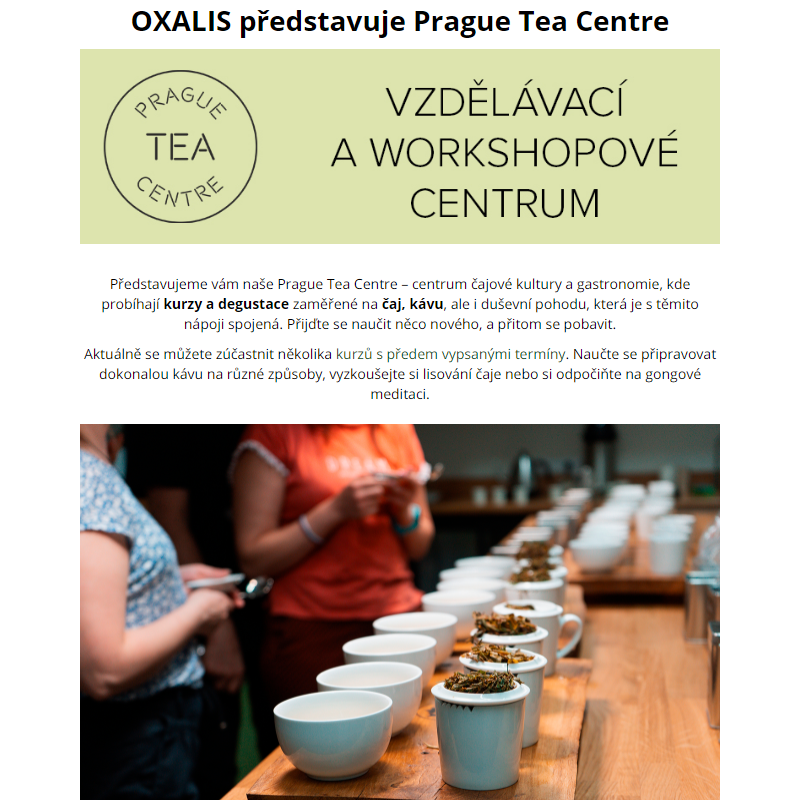 Objevte svět čaje a kávy v Prague Tea Centre _