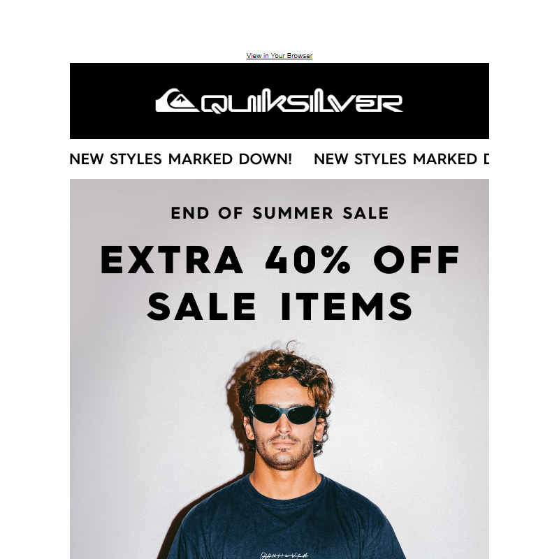 End Of Summer Sale: Extra 40% Off All Sale