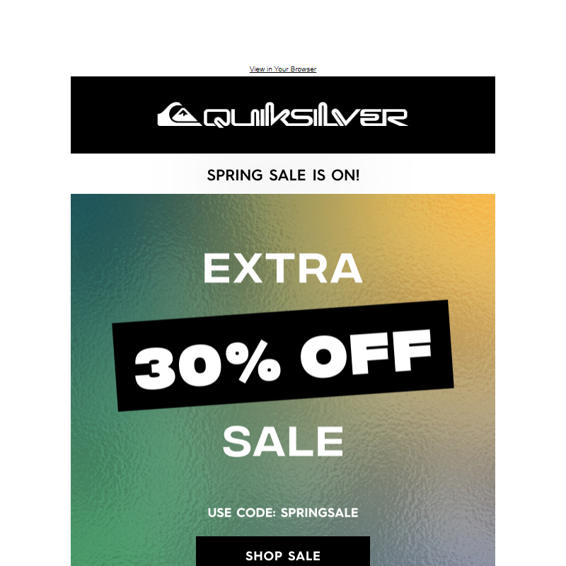30% Off Spring Sale Starts Now
