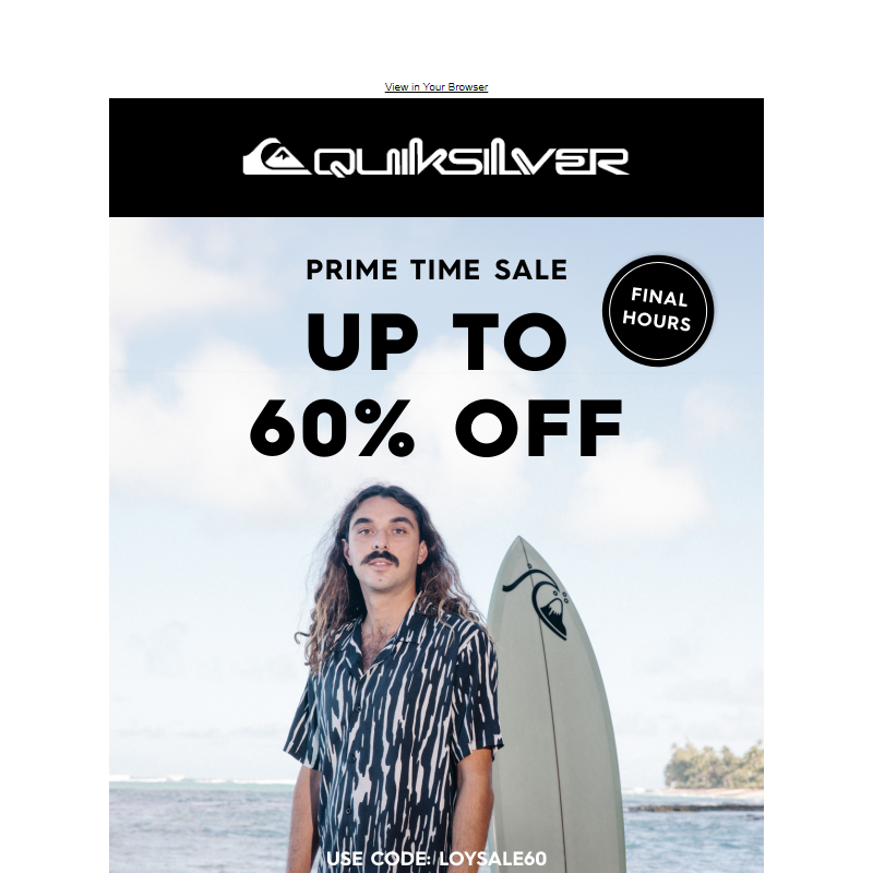 Last Call: Up To 60% Off Sale Ends Tonight _