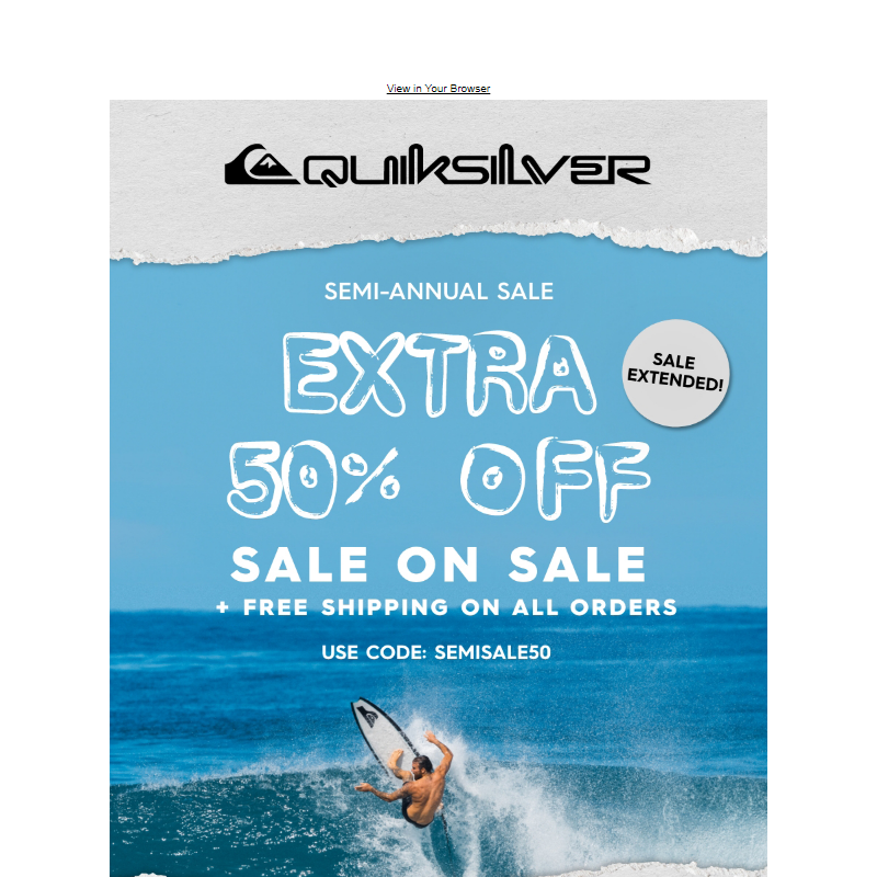 _ We've Extended Our 50% Off Sale
