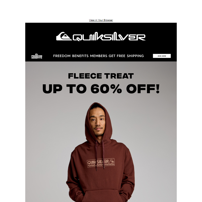 Up To 60% Off Fleece + Free Priority Shipping