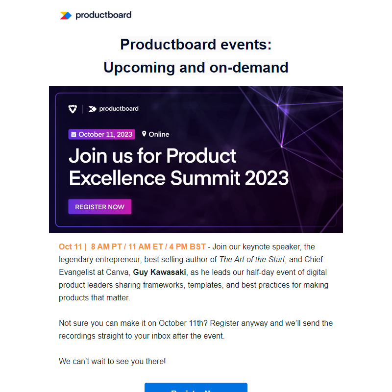 Upcoming Productboard Events