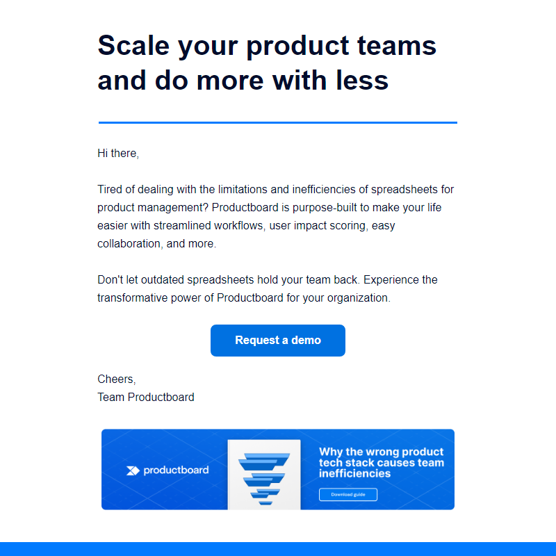 Switch from stale spreadsheets for product management