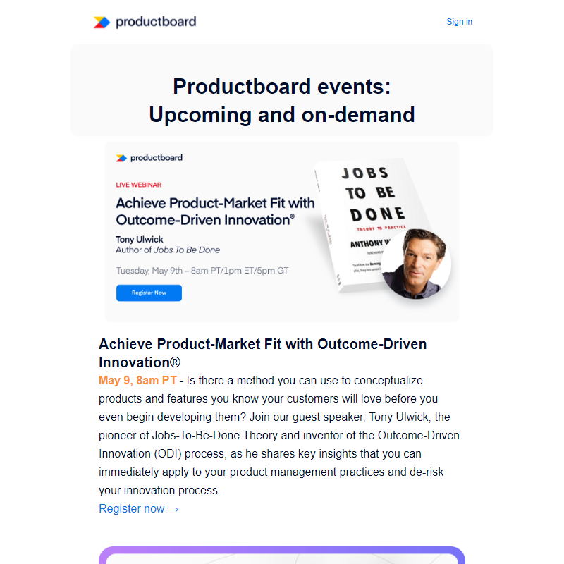 Upcoming Productboard events