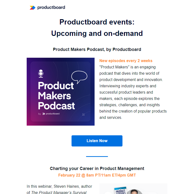 Upcoming Productboard Events