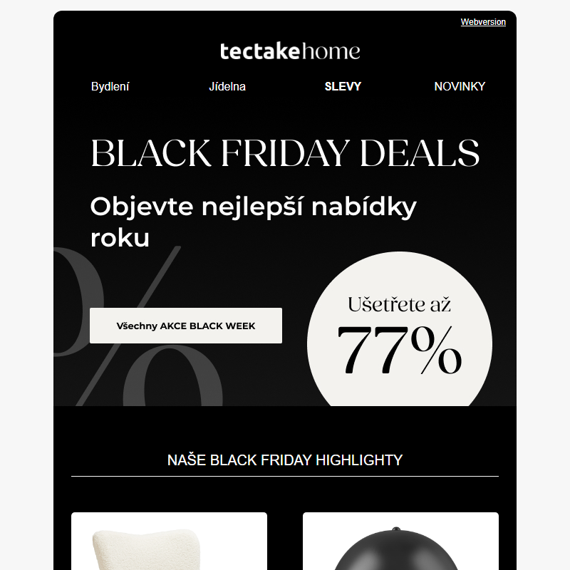 Ušetřete až 77 % na Black Friday! _