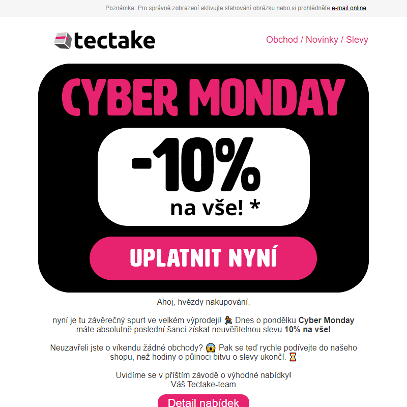 Cyber Monday: poslední šance! _