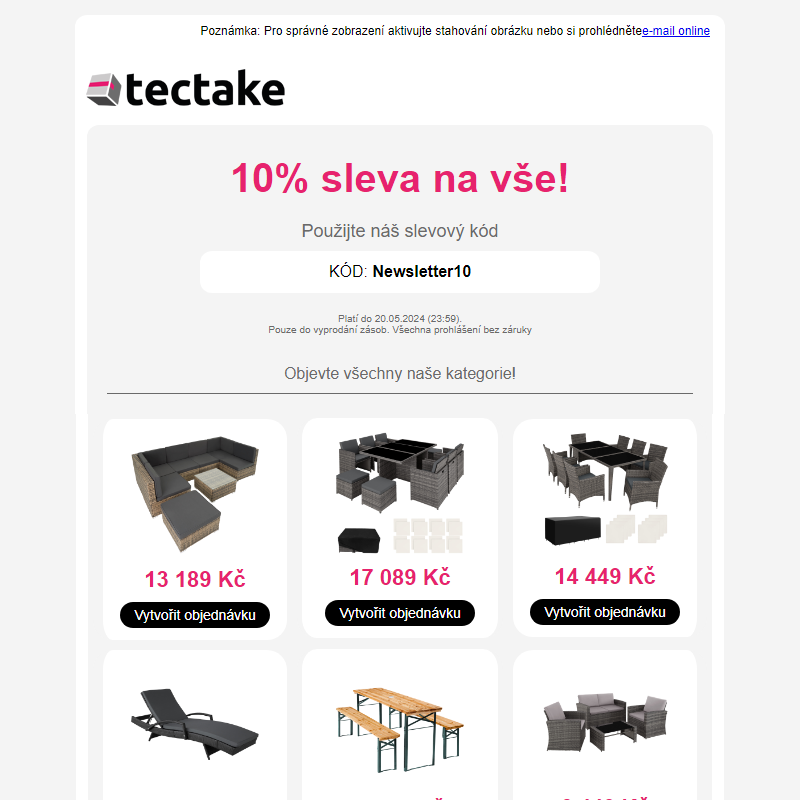 Nenechte si ujít: 10% slevu! _