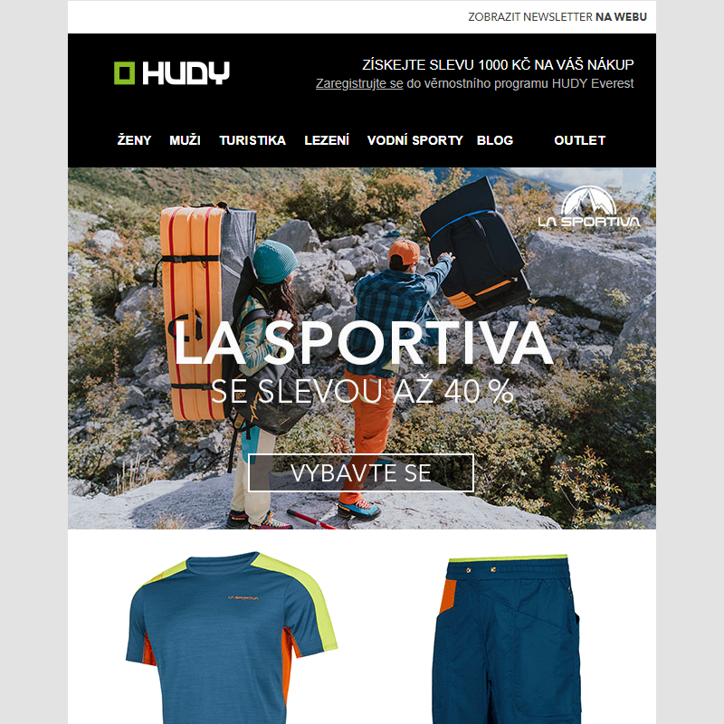 La Sportiva v letním výprodeji! Sleva až 40 % na vybrané kousky.