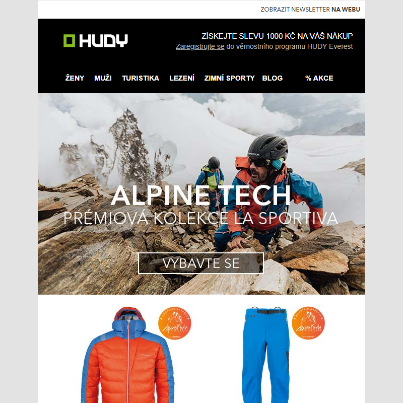 Vybavte se prémiovou kolekcí La Sportiva Alpine Tech levněji než kdy dřív!