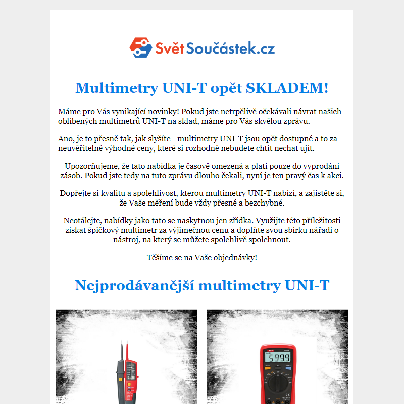 _ Multimetry UNI-T za akční ceny opět skladem! _ 
