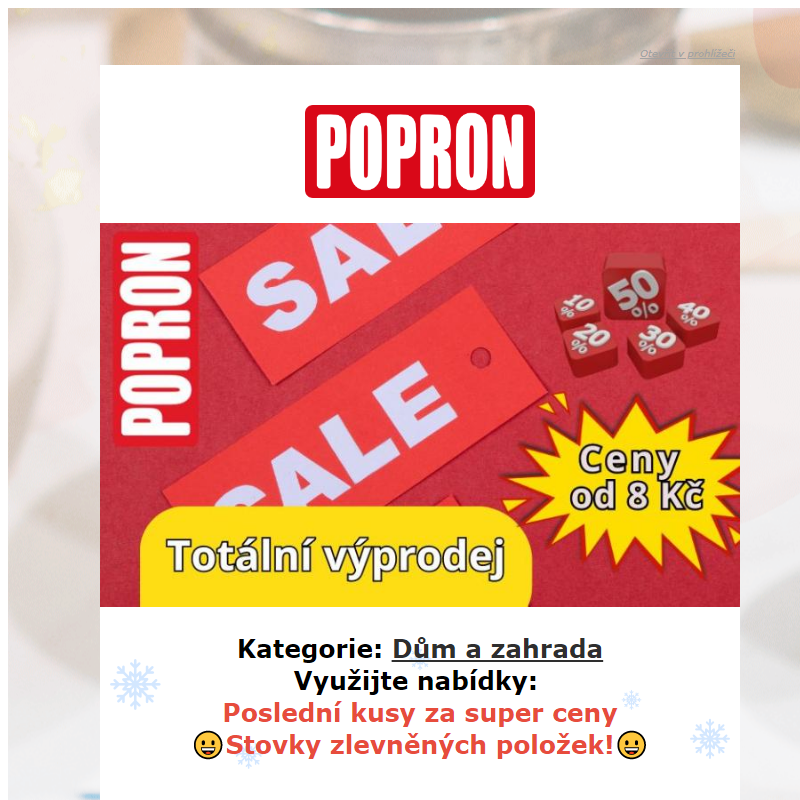 _ Totální výprodej pro váš dům a zahradu - poslední kusy za super ceny!_