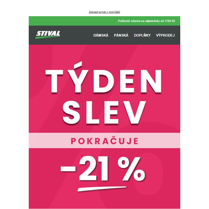 Sleva 21 % pokračuje 