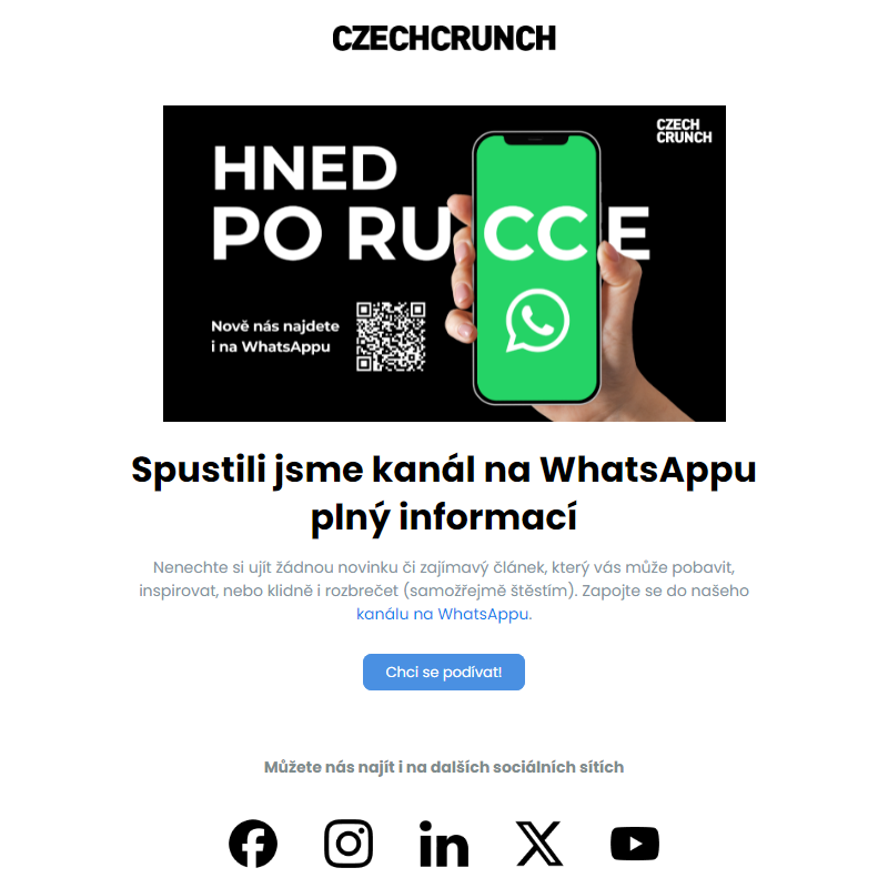 _ Spustili jsme kanál na WhatsAppu