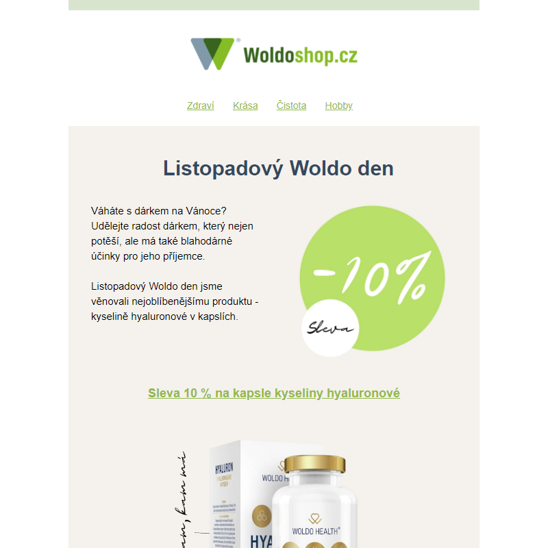 Listopadový Woldo den - sleva 10 % na vybraný produkt