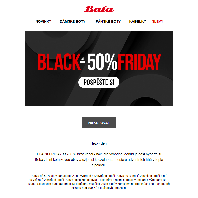 Tik, tak, tik, tak.. Pospěšte si! _ BLACK FRIDAY až -50 % brzy končí! _