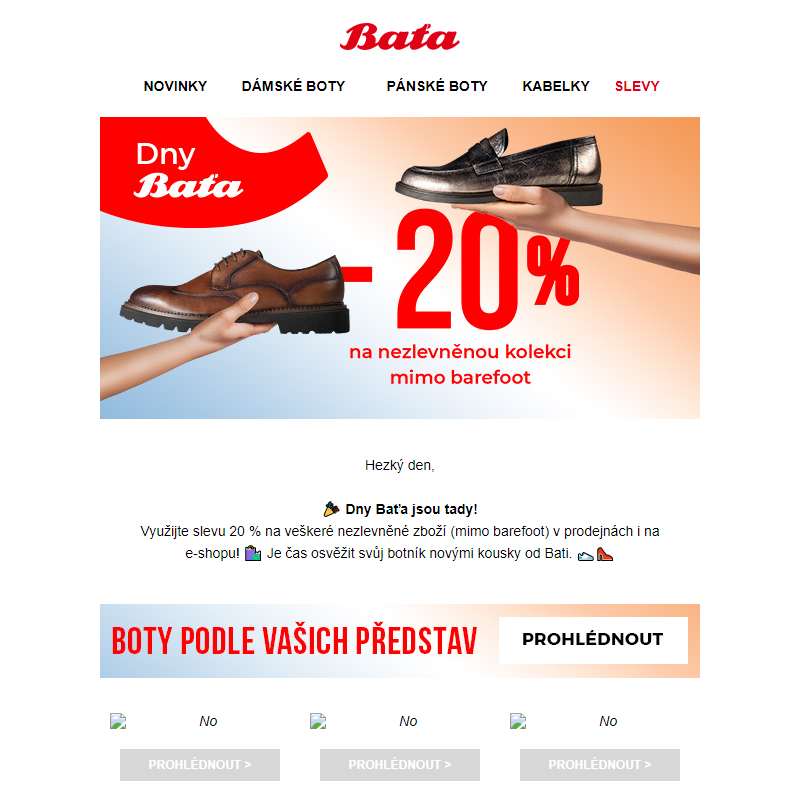 _ Dny Baťa startují! Chyťte 20% slevu na nezlevněné zboží! __