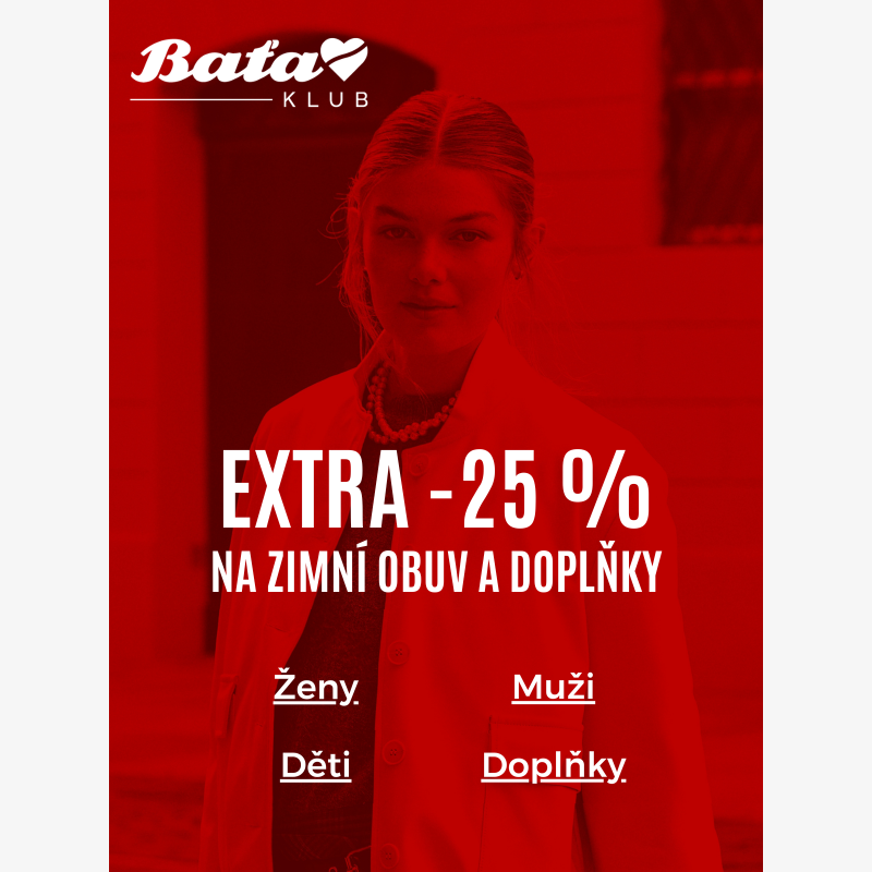 EXTRA -25 % NA ZIMNÍ ZBOŽÍ POUZE PRO ČLENY!