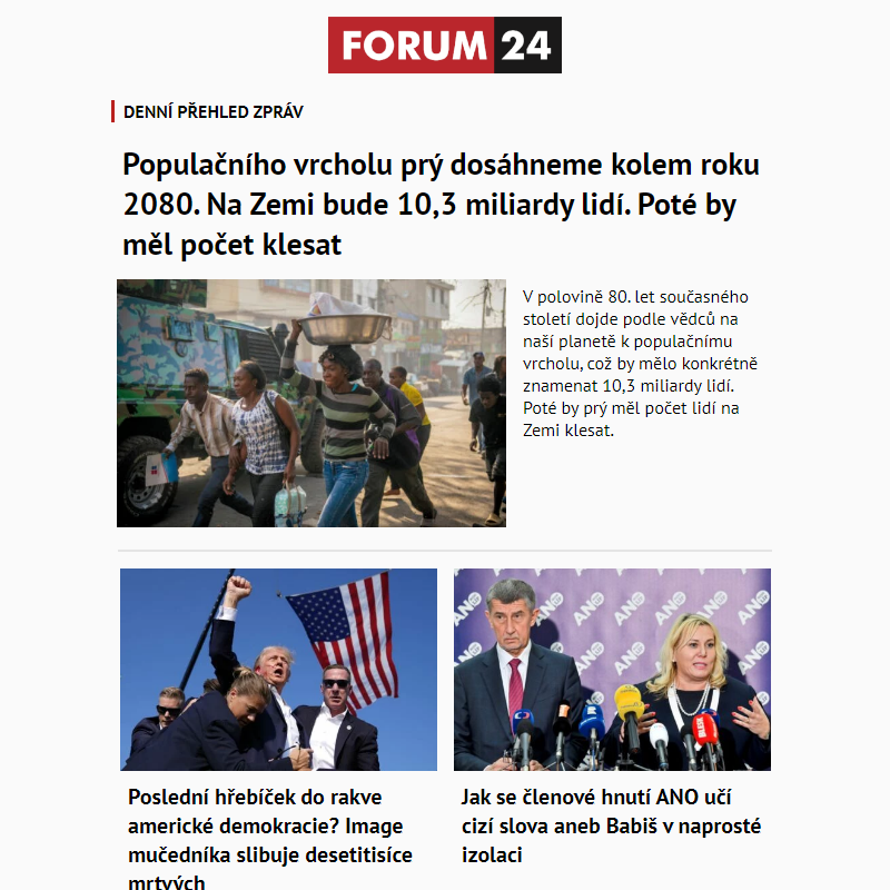 _ Ať nepřijdete o to nejlepší z deníku FORUM 24!