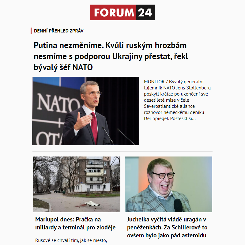 _ Ať nepřijdete o to nejlepší z deníku FORUM 24!