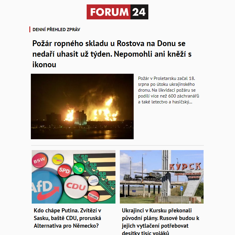 _ Ať nepřijdete o to nejlepší z deníku FORUM 24!