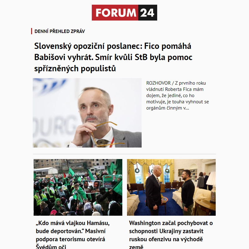 _ Ať nepřijdete o to nejlepší z deníku FORUM 24!