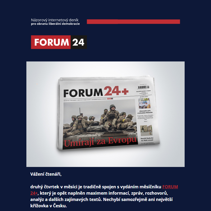 __ Český voják o válce na Ukrajině, Škvorecký či Lenin jako milenec. Nové FORUM 24+ je tu