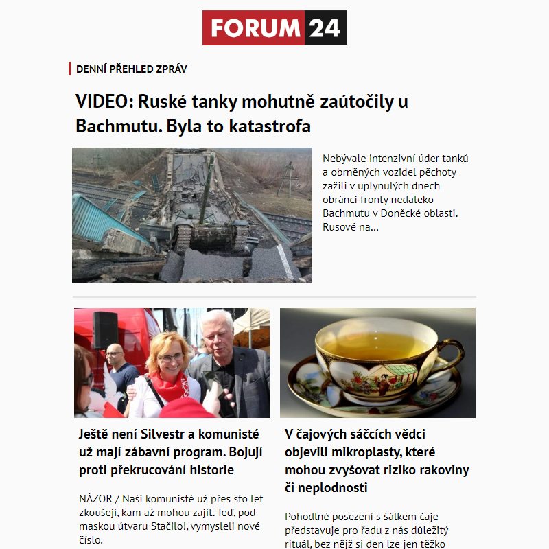 _ Ať nepřijdete o to nejlepší z deníku FORUM 24!