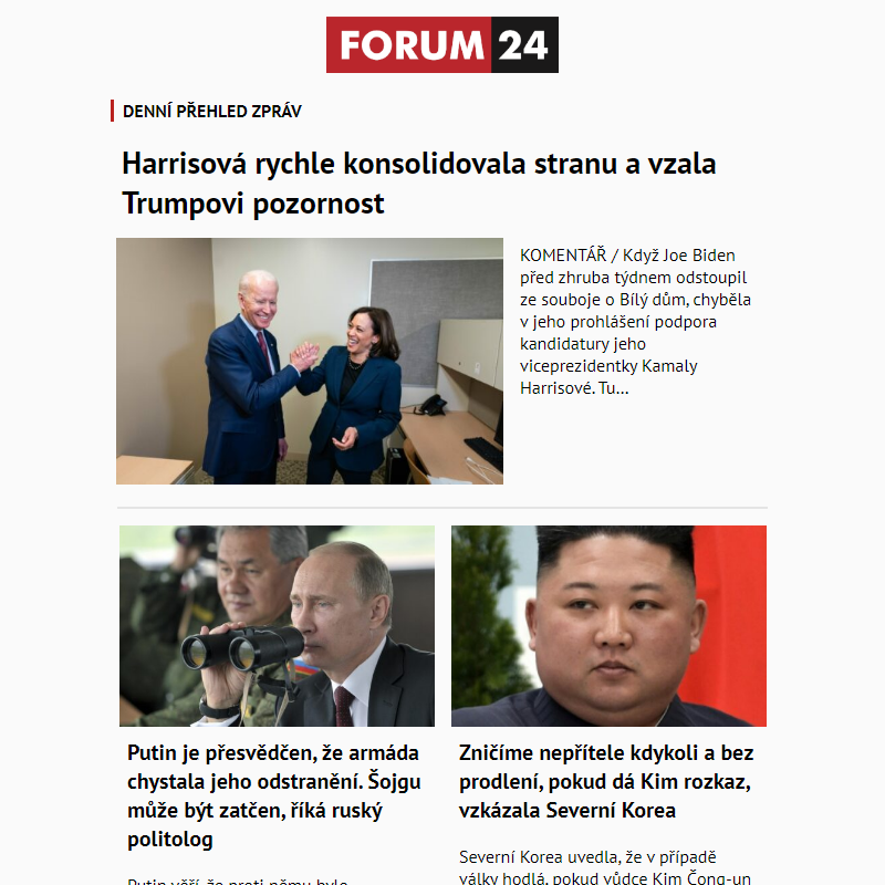 _ Ať nepřijdete o to nejlepší z deníku FORUM 24!