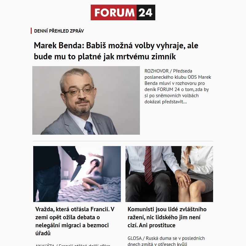 _ Ať nepřijdete o to nejlepší z deníku FORUM 24!