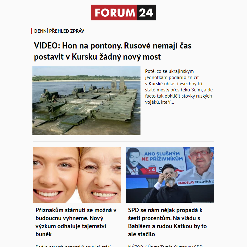 _ Ať nepřijdete o to nejlepší z deníku FORUM 24!