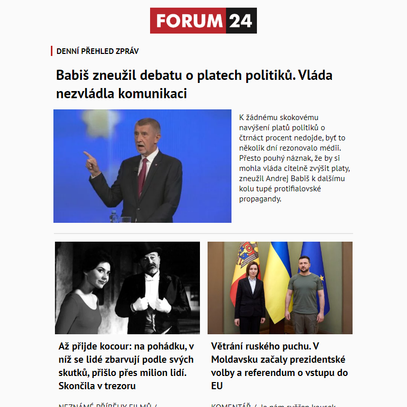 _ Ať nepřijdete o to nejlepší z deníku FORUM 24!