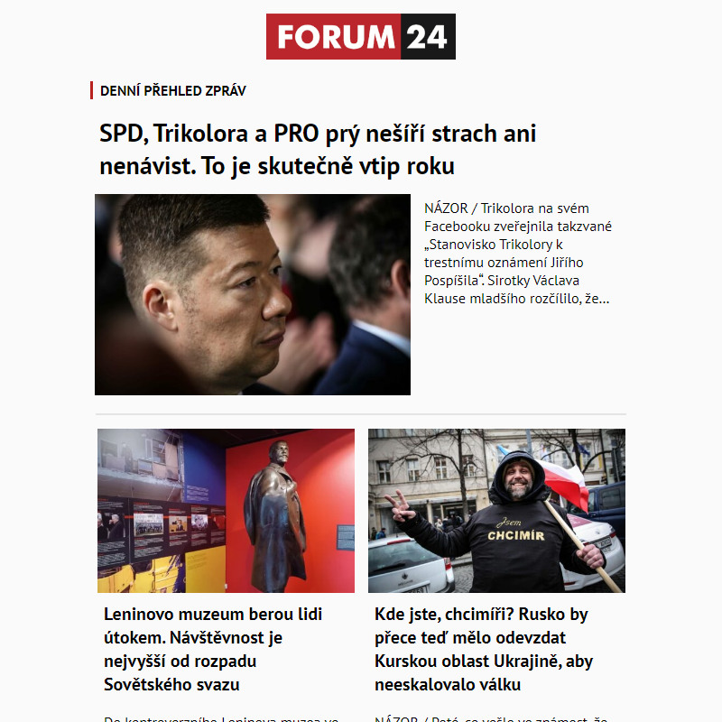 _ Ať nepřijdete o to nejlepší z deníku FORUM 24!