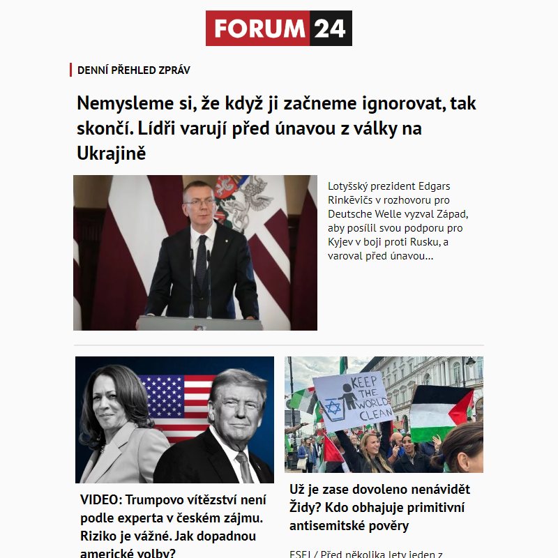 _ Ať nepřijdete o to nejlepší z deníku FORUM 24!