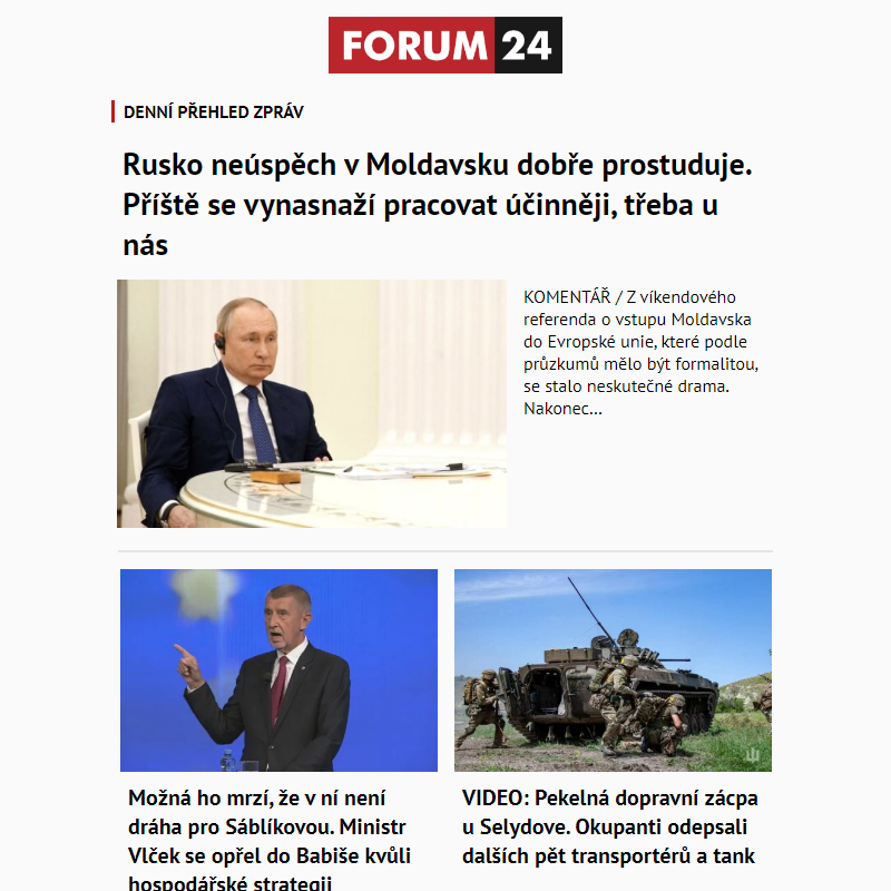 _ Ať nepřijdete o to nejlepší z deníku FORUM 24!