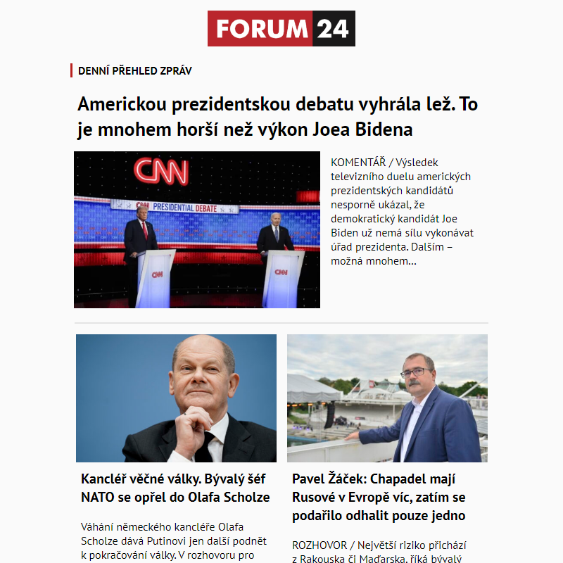 _ Ať nepřijdete o to nejlepší z deníku FORUM 24!