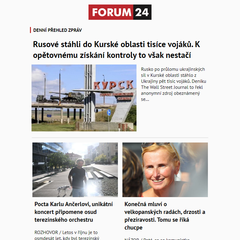 _ Ať nepřijdete o to nejlepší z deníku FORUM 24!