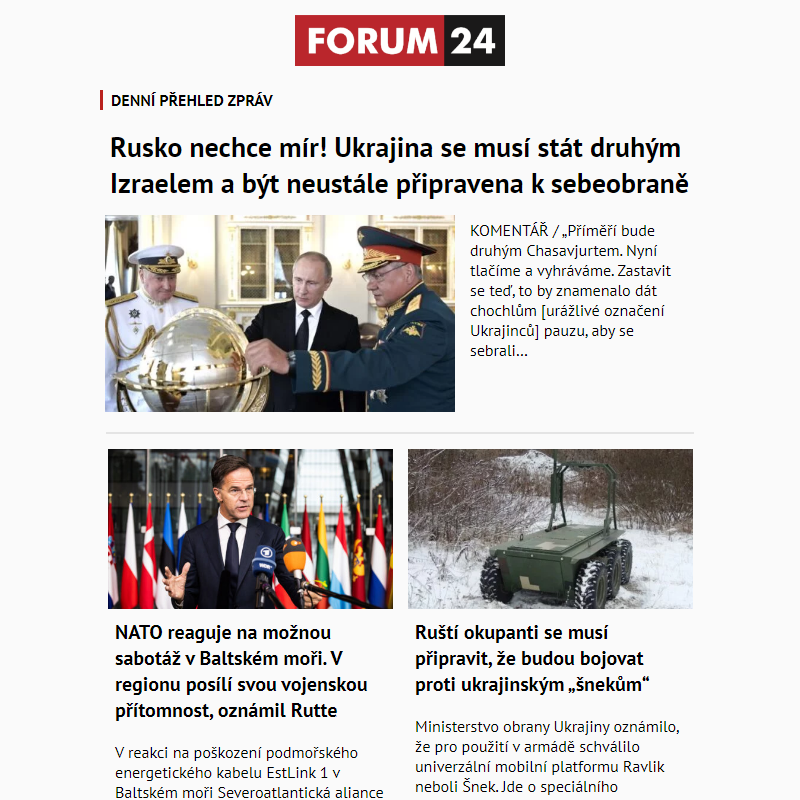 _ Ať nepřijdete o to nejlepší z deníku FORUM 24!