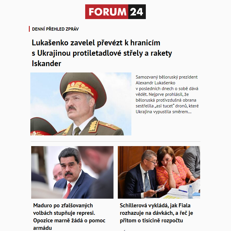 _ Ať nepřijdete o to nejlepší z deníku FORUM 24!