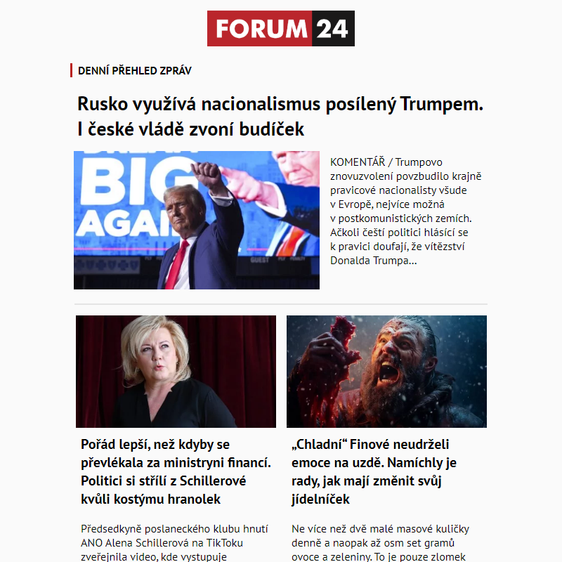 _ Ať nepřijdete o to nejlepší z deníku FORUM 24!