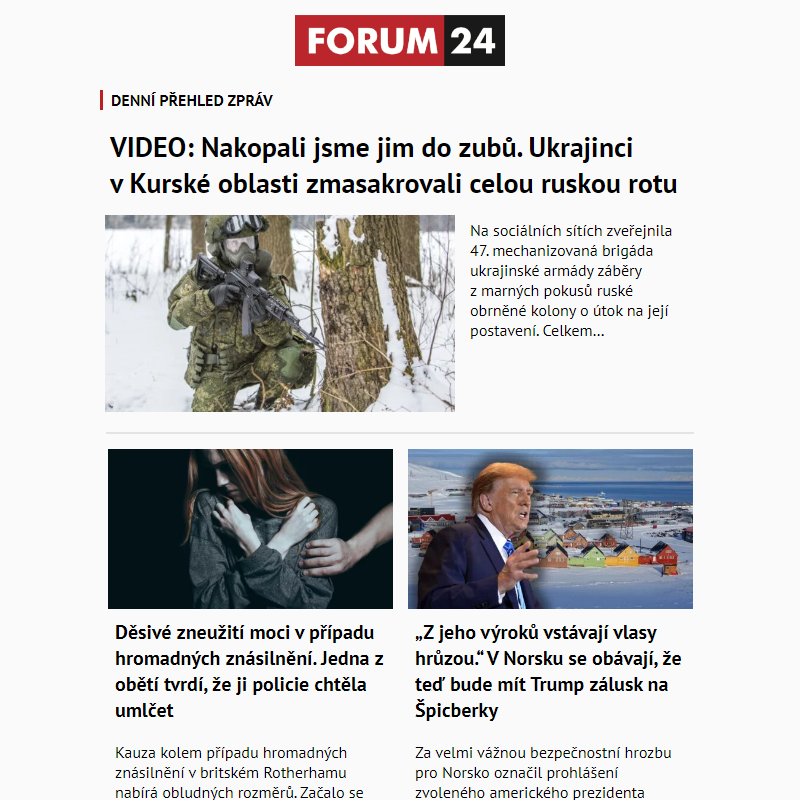 _ Ať nepřijdete o to nejlepší z deníku FORUM 24!