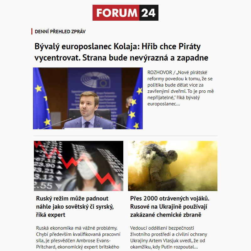 _ Ať nepřijdete o to nejlepší z deníku FORUM 24!