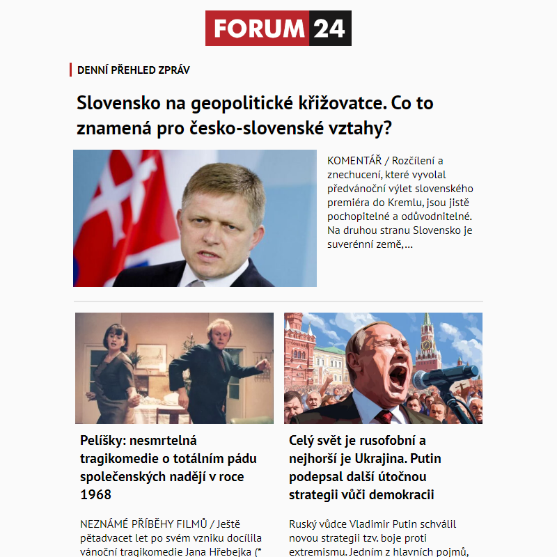 _ Ať nepřijdete o to nejlepší z deníku FORUM 24!