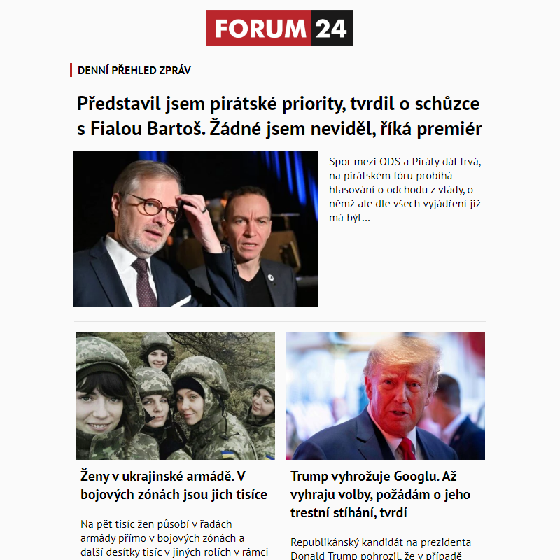 _ Ať nepřijdete o to nejlepší z deníku FORUM 24!